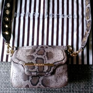 Henri Bendel Rare Snakeskin Convertible Handbag